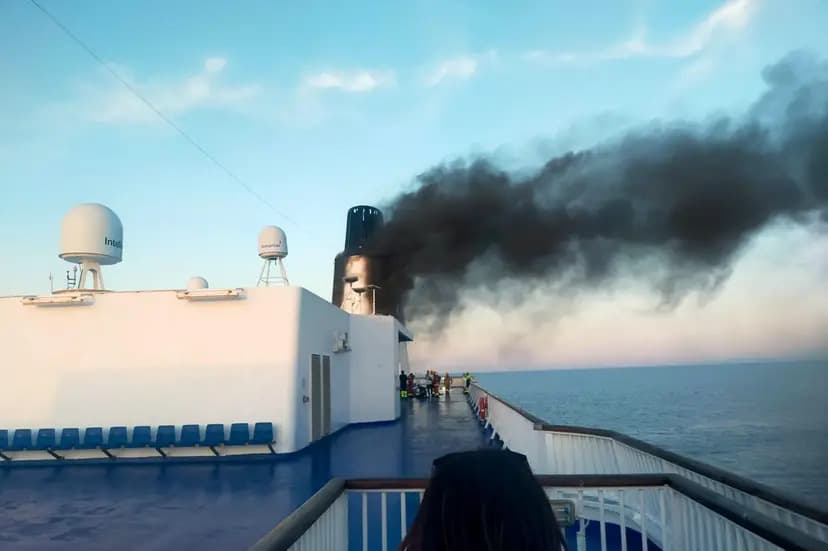 Ferry GNV Azzurra towed back following engine fire
