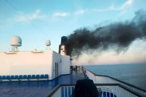 Ferry GNV Azzurra towed back following engine fire